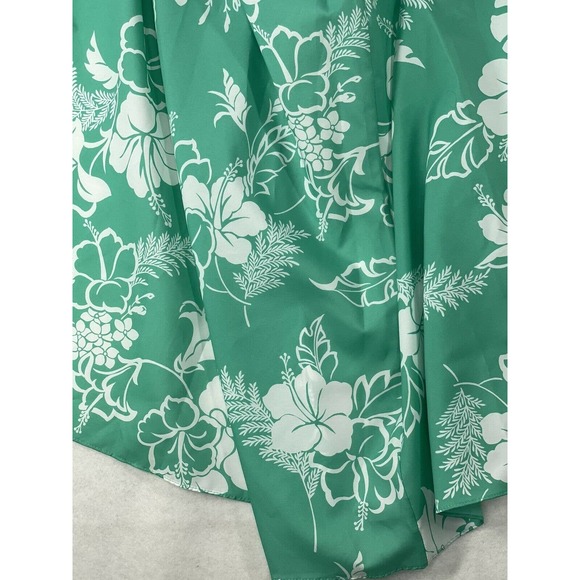 Vintage 70s - Hilo Hatties Pareau Mint Hibiscus Floral Dress - Original New Tags - Picture 9 of 15